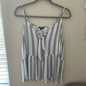 NWT Staccato White and Blue Tie Tank Top